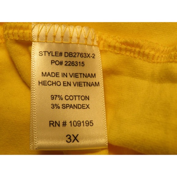 Love J Yellow Strapless Bodycon Mini Dress Plus Size 2X - Picture 4 of 6